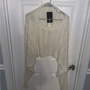 Fashion Nova Cream Cable Knit Sweater